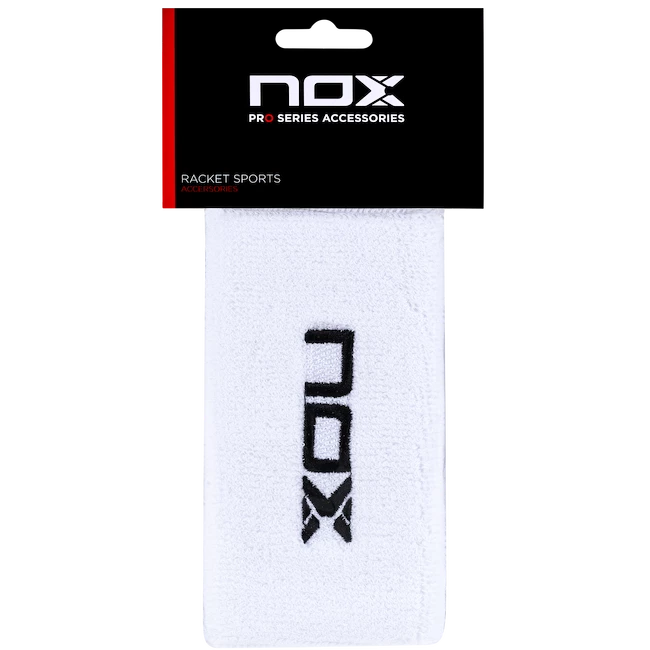 Zweetbandjes NOX  2 White/Black Logo Long Wristbands