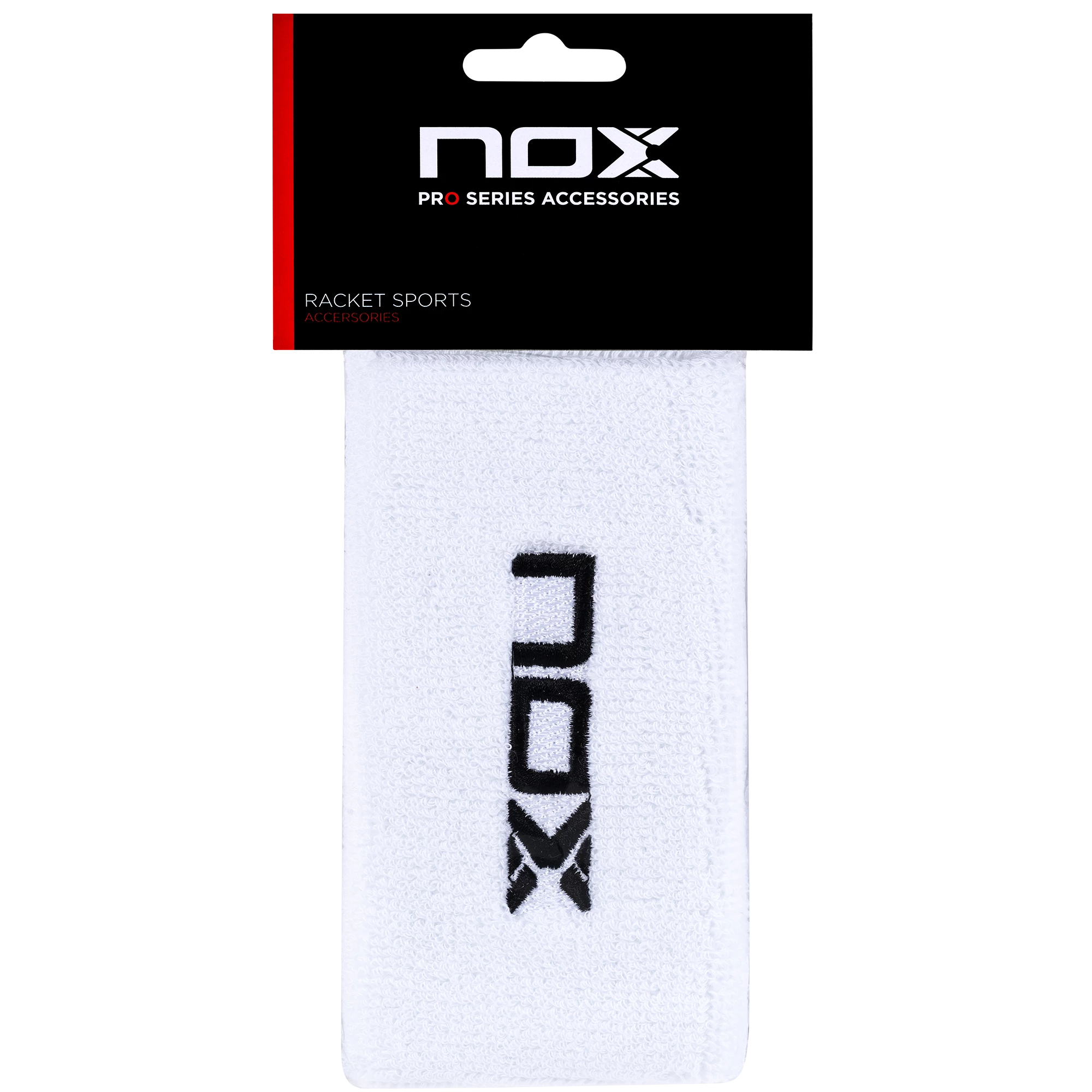 Zweetbandjes NOX  2 White/Black Logo Long Wristbands