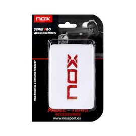 Zweetbandjes NOX 2 White/Red Logo Wristbands