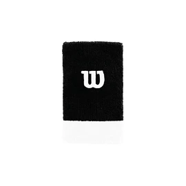Zweetbandjes Wilson Extra Wide Wristband Black/White
