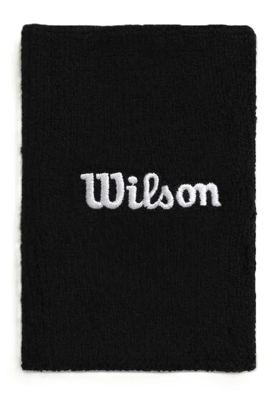 Zweetbandjes Wilson  Wide Terry Wristbands Black