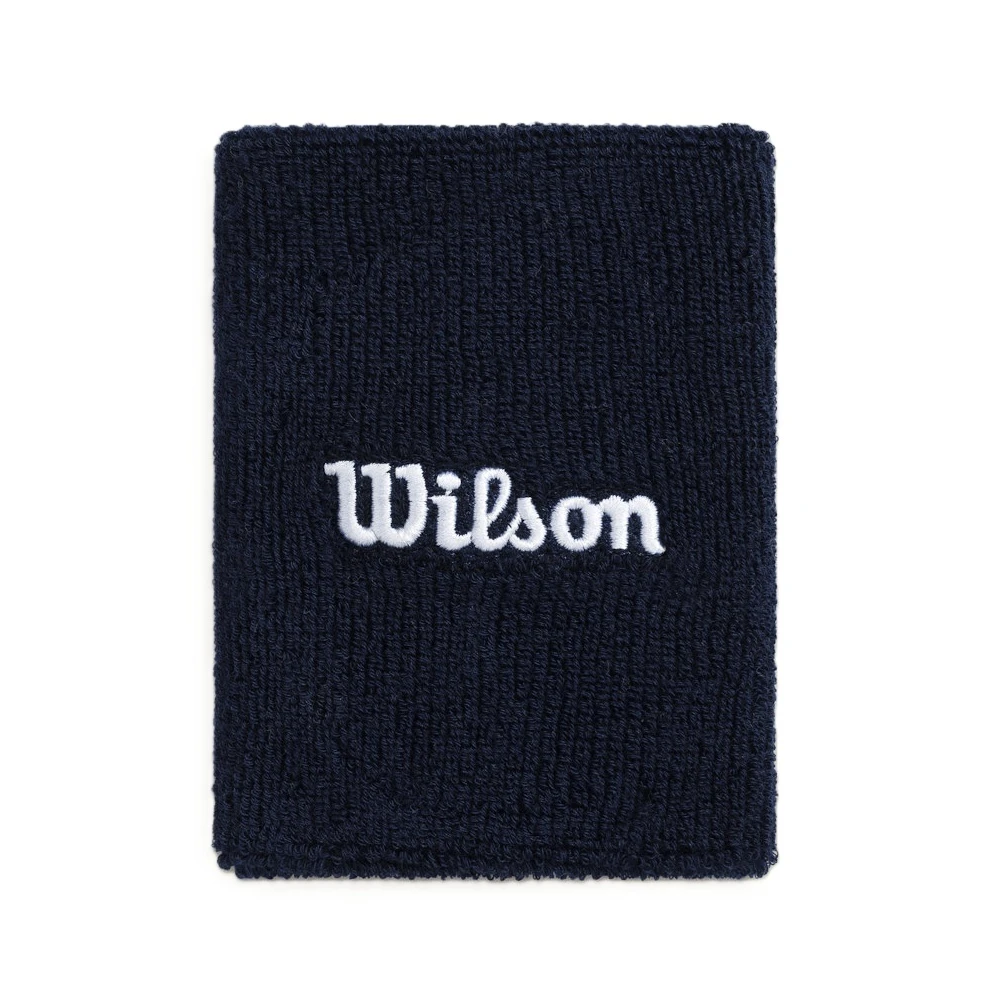 Zweetbandjes Wilson  Wide Terry Wristbands Classic Navy
